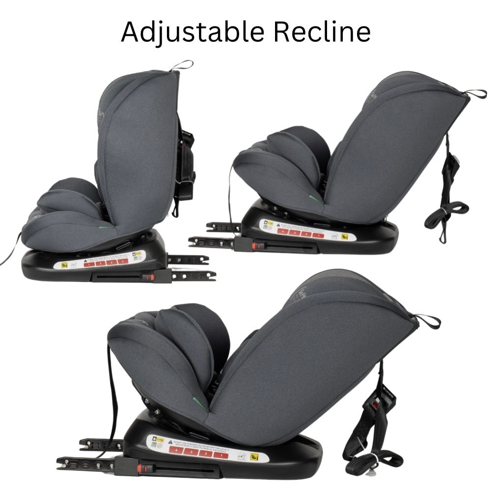 All-Rider 360 Rotating Convertible i-Size R129 Car Seat with ISOFIX and Top Tether - GREY