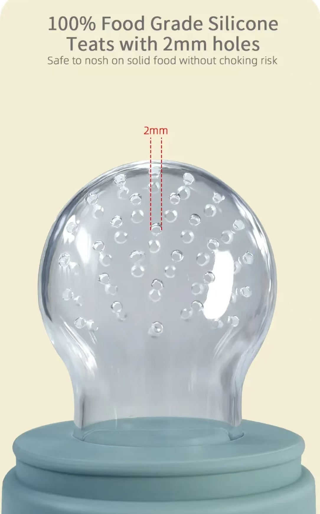 Silicone Baby Fruit Feeder – Warm Sand