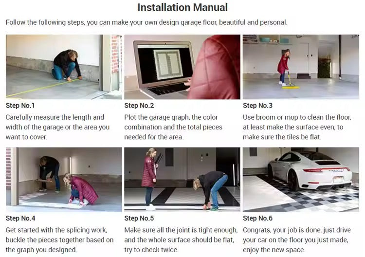 Interlocking Plastic Garage Flooring Tiles