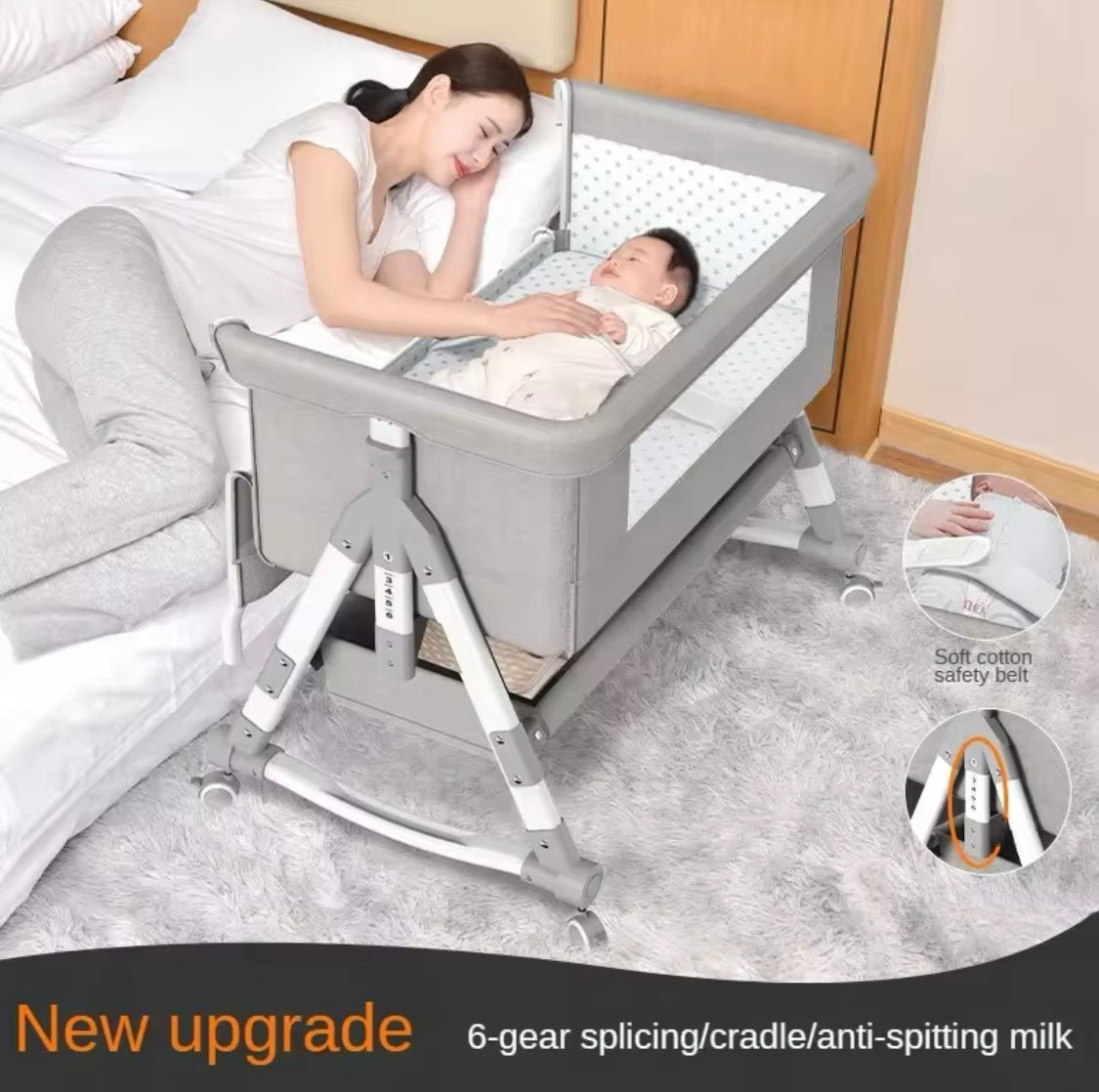 Baby Multifunctional Co-Sleeper Bed and Changing Table