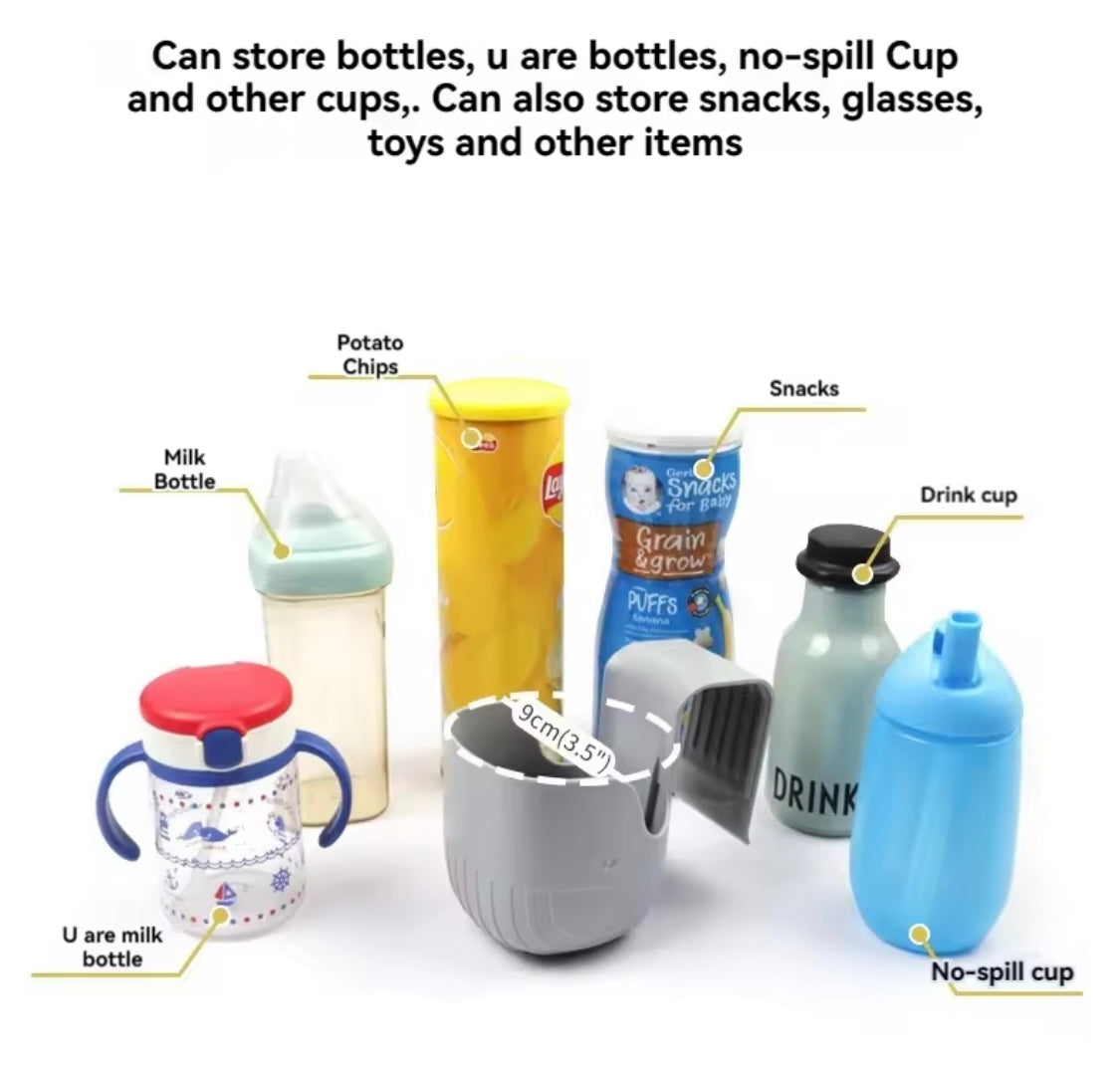 Universal Clip-On Baby Bottle & Cup Holder for Car Seats, Strollers & More