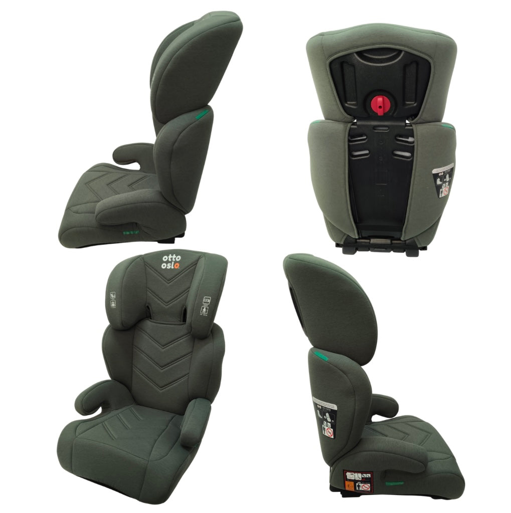 Zen i-Size Booster Car Seat with Isofix and Adjustable Headrest - GREEN