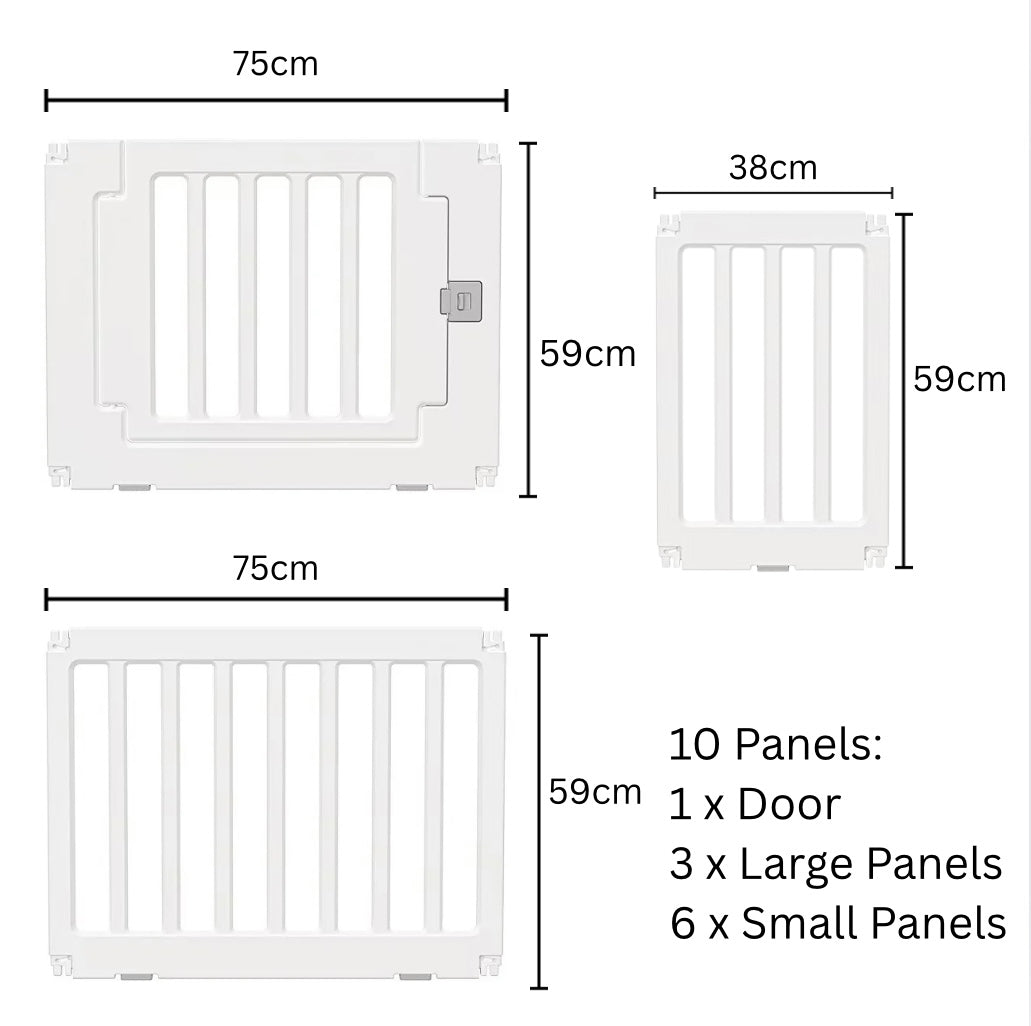 Preorder - 2 in 1 Convertible Baby Playpen 10 pieces & Storage Rack