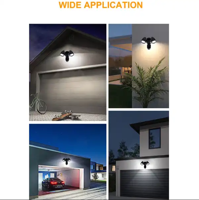 30W LED Security Light with Motion Sensor Outdoor Twin Spotlight Garage IP54
