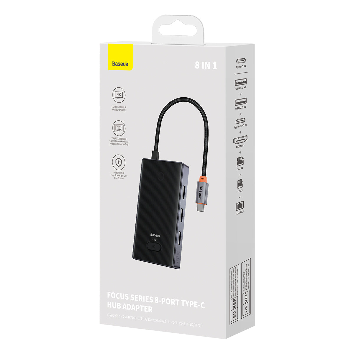 Baseus 8-in-1 USB C Hub 4K@60Hz