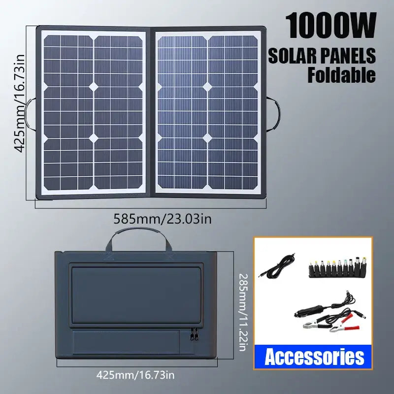1000W Foldable Solar Panel Kit