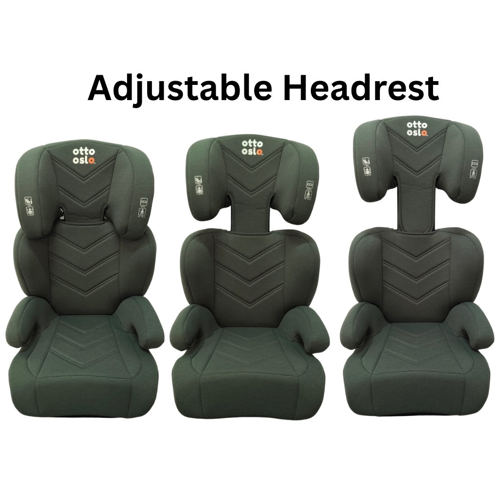 Zen i-Size Booster Car Seat with Isofix and Adjustable Headrest - GREEN
