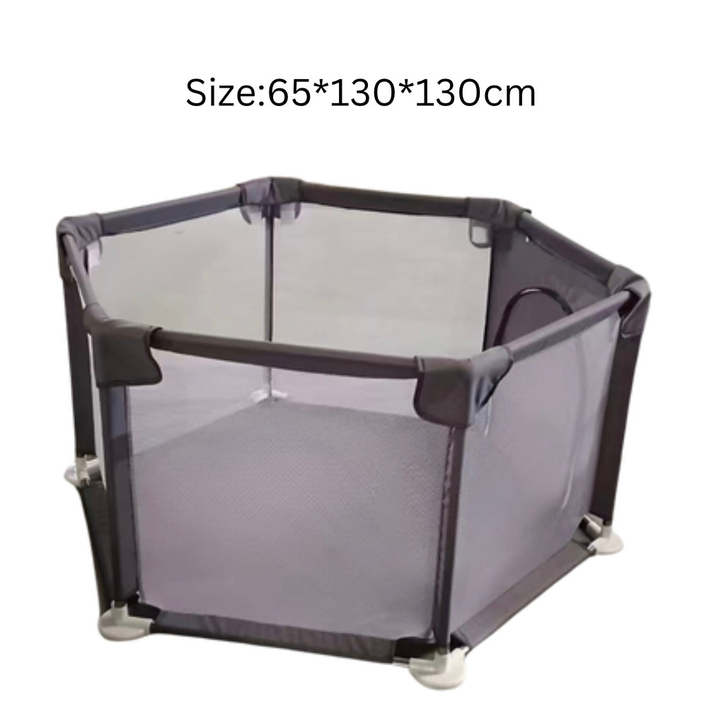Hexagon Baby Playpen with Zipper Door Kids Play Area