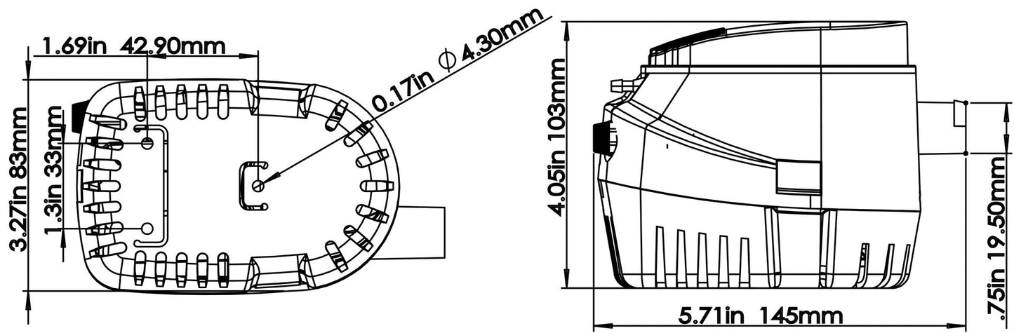12V 750GPH Bilge Pump Submersible Boat
