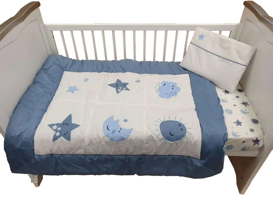 Sleep Tight Cot Bedding Set STARS & MOONS - Babyonline