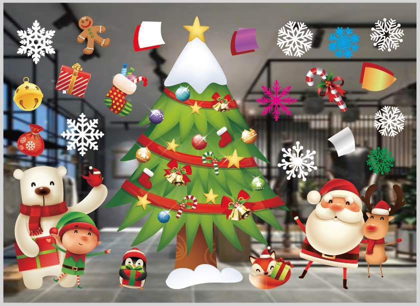 Merry Christmas Window Decals