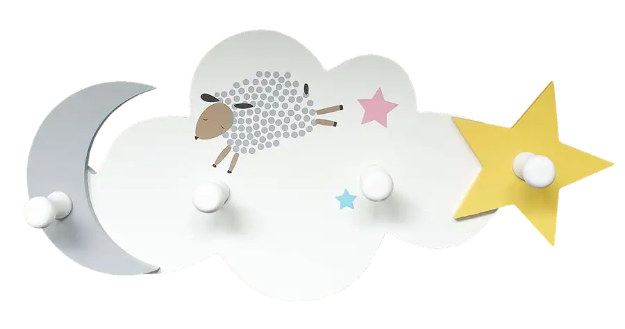 Kids Wooden Wall Mounted Hooks - Babyonline