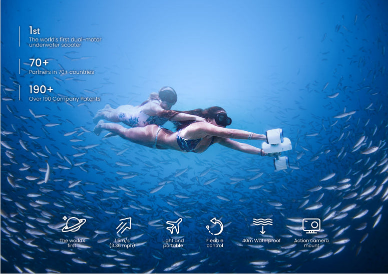 SUBLUE Whiteshark Mix Sea Scooter - Light Blue