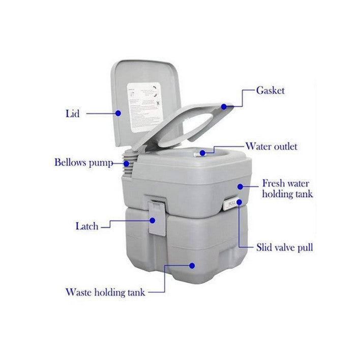 20L Outdoor Portable Toilet Camping Potty Caravan Travel Boating
