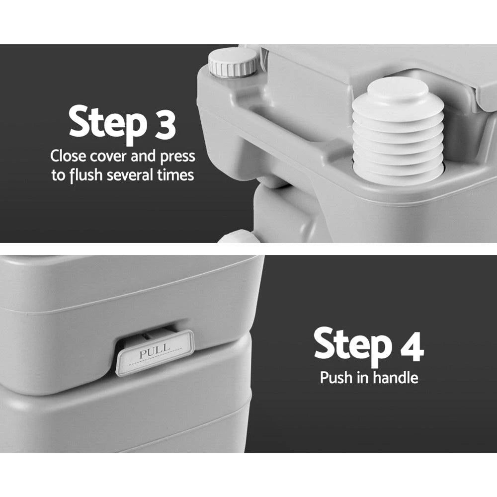 20L Outdoor Portable Toilet Camping Potty Caravan Travel Boating