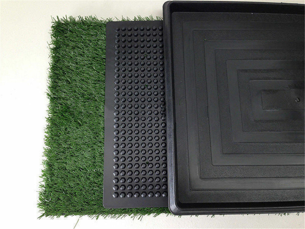 Indoor Pet Dog Training Toilet Grass Mat Trainer Tray 3 Layers