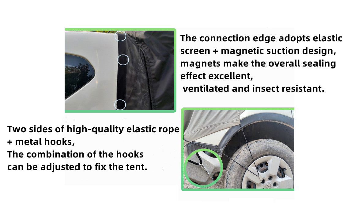 Car Trunk Tent Sunshade Rainproof Tailgate Shade Awning