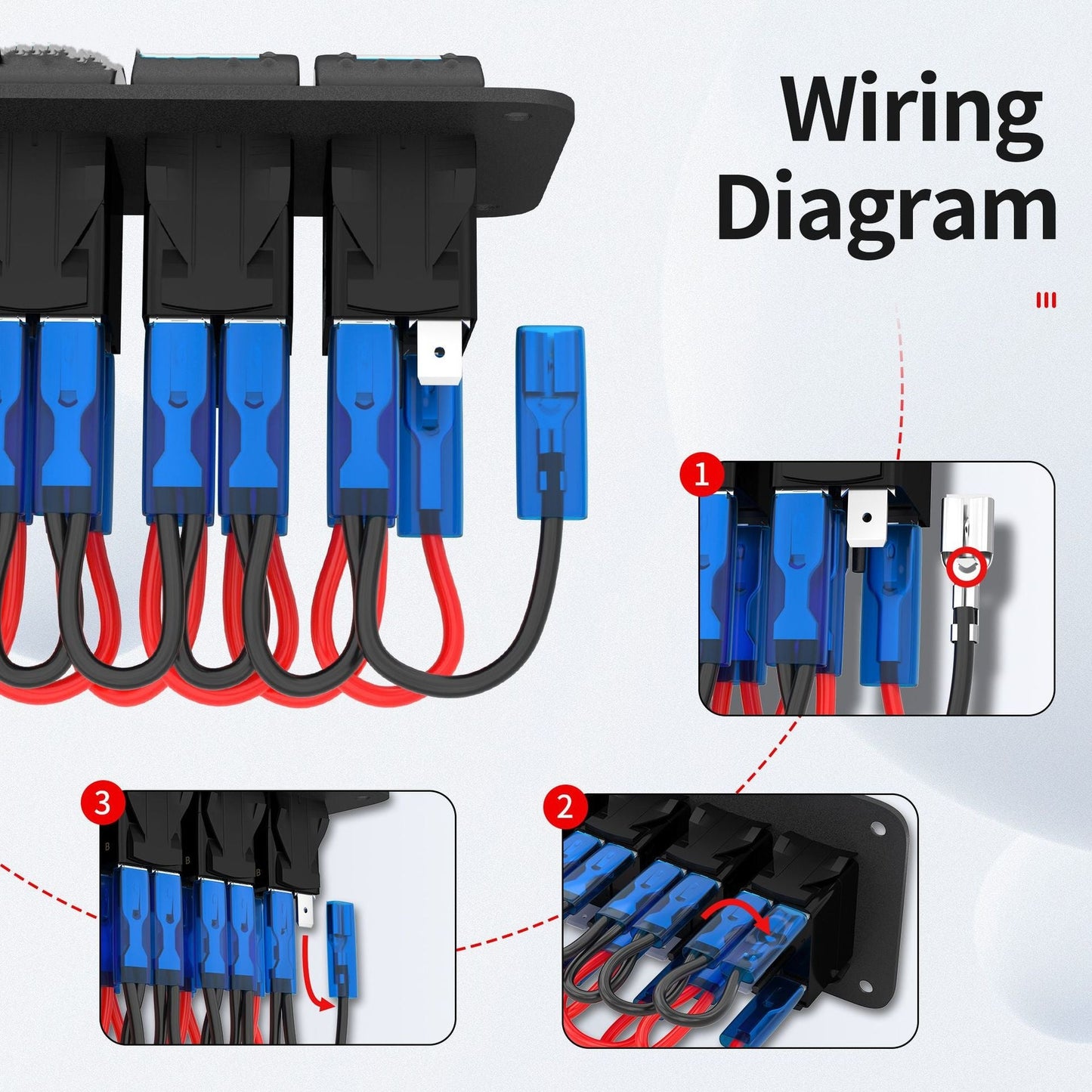 8 Gang Rocker Switch Panel