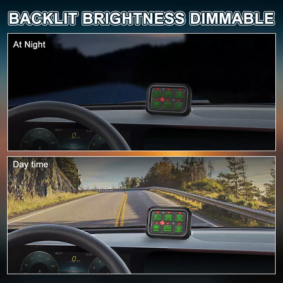 6 Gang Rocker Switch Panel