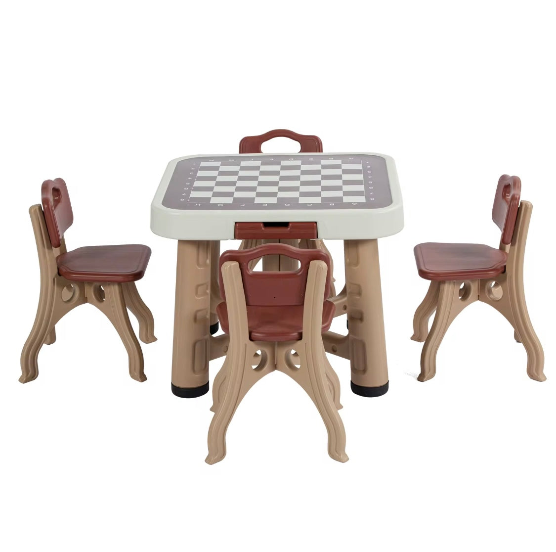 Kids’ Play & Activity Table Set – Table + 4 Chairs | Game Board and Storage