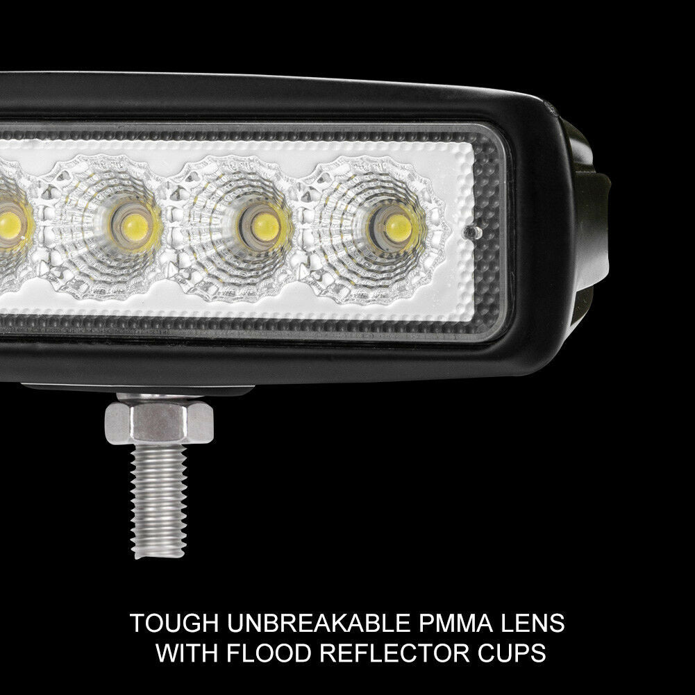 4x 6inch 30W LED Work Driving Light Bar Flood