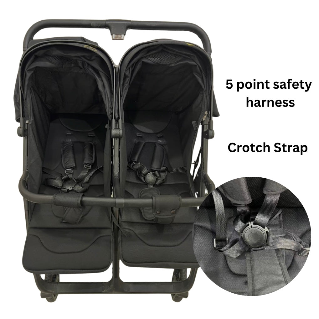 TrekTwo – Ultimate Side-by-Side Double Stroller with Cup Holder
