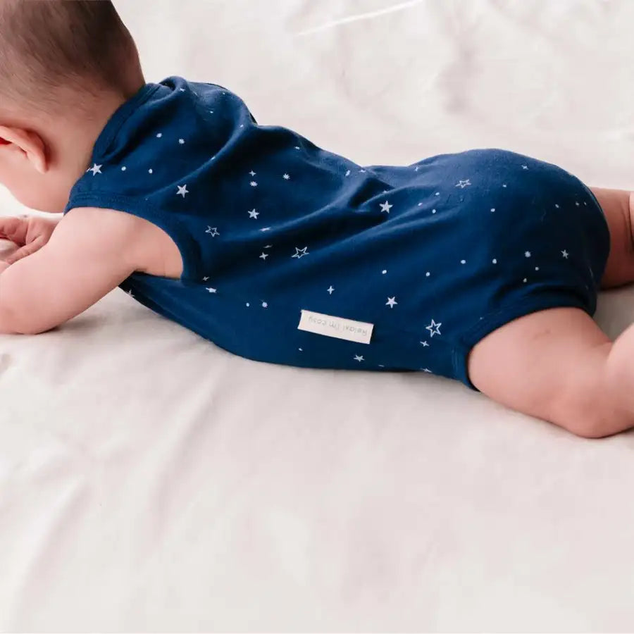 Woolbabe Merino/Organic Cotton Singletsuit - Tekapo Stars - Babyonline