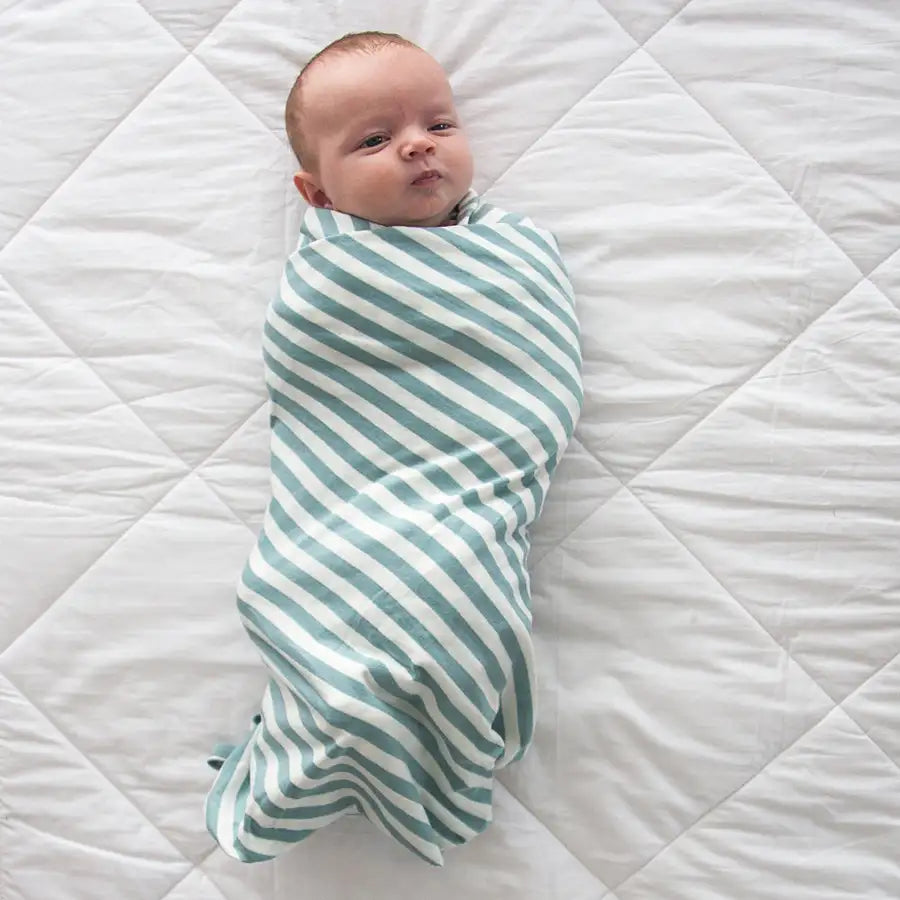 Woolbabe Merino/Organic Cotton swaddle/blanket TIDE - Babyonline