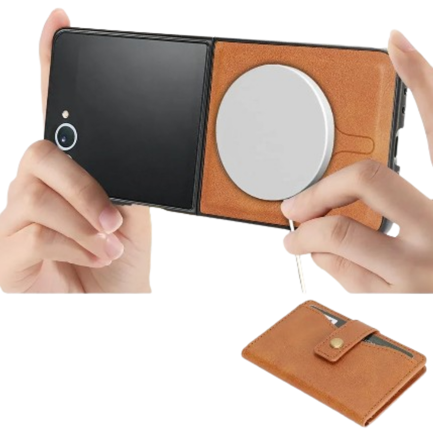 Wallet Leather Case for the Samsung Galaxy Z Flip7 (4 colours available)
