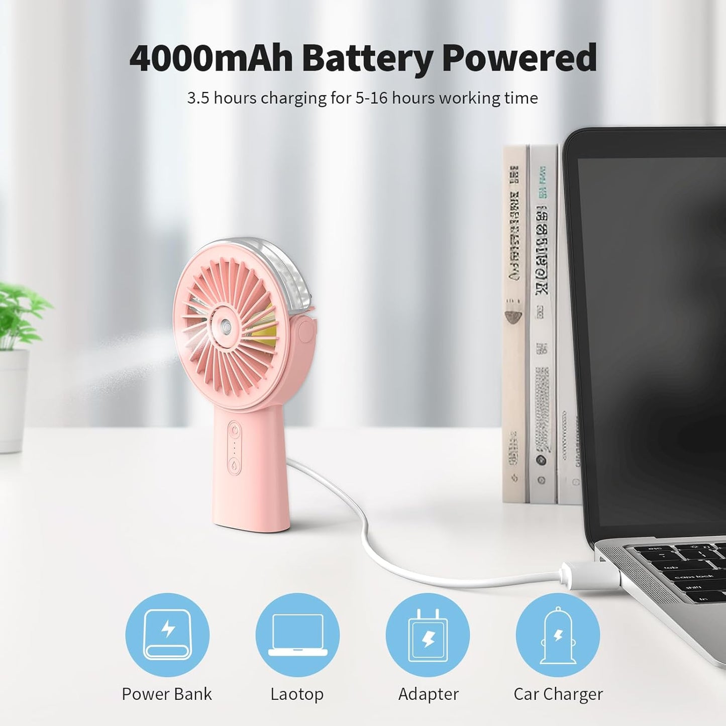Portable Misting Fan Handheld Fan