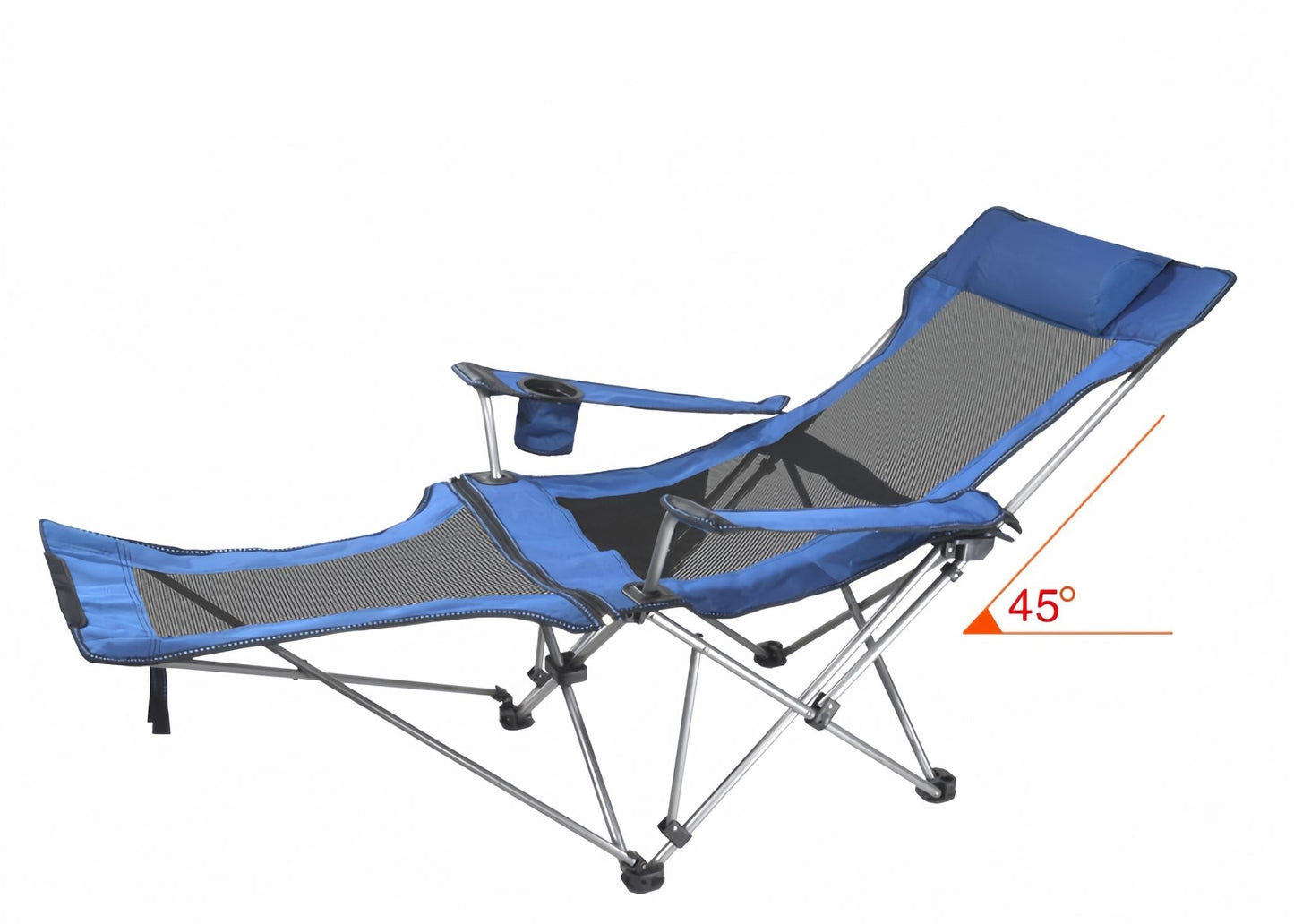 Reclining Camping Chair with Footrest