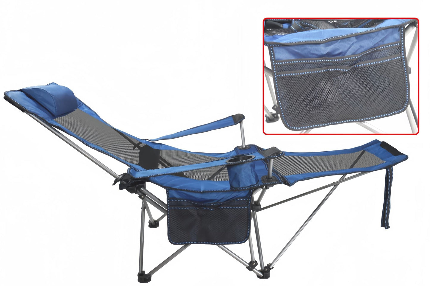 Reclining Camping Chair with Footrest