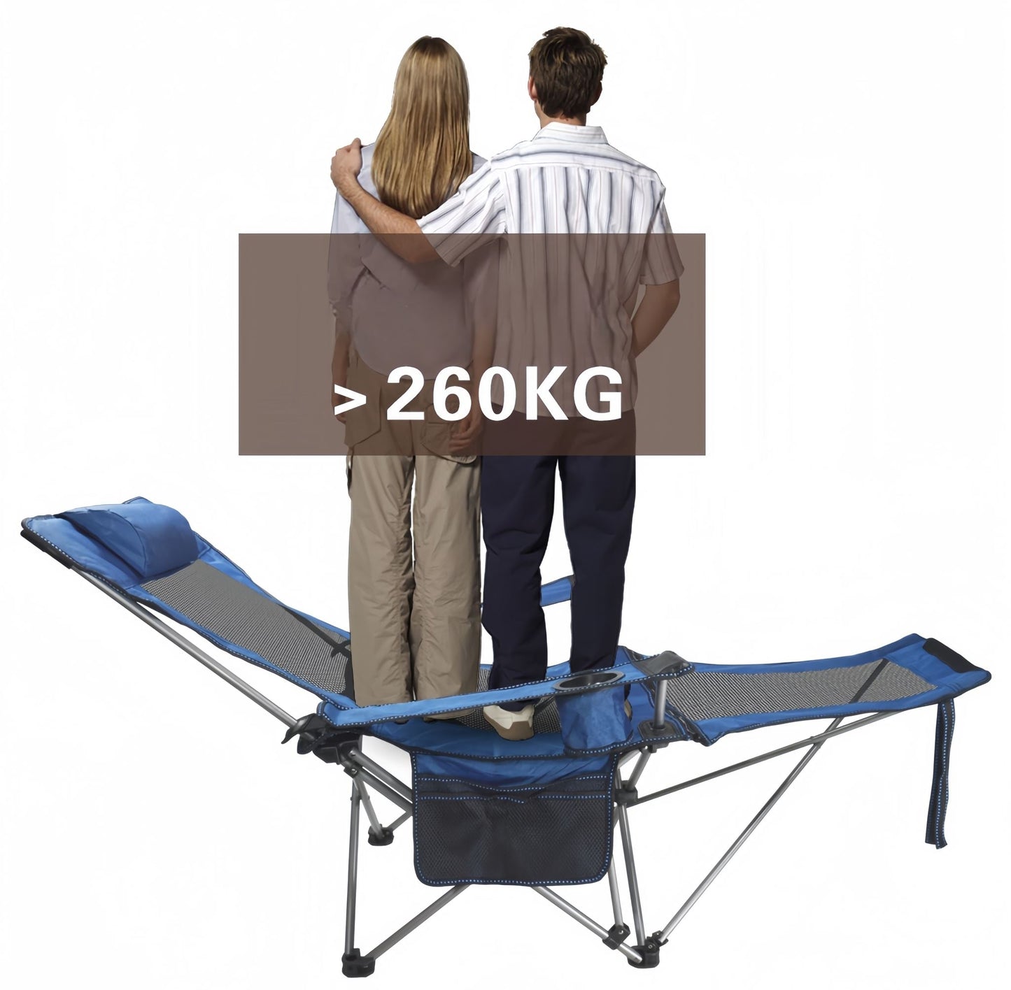 Reclining Camping Chair with Footrest
