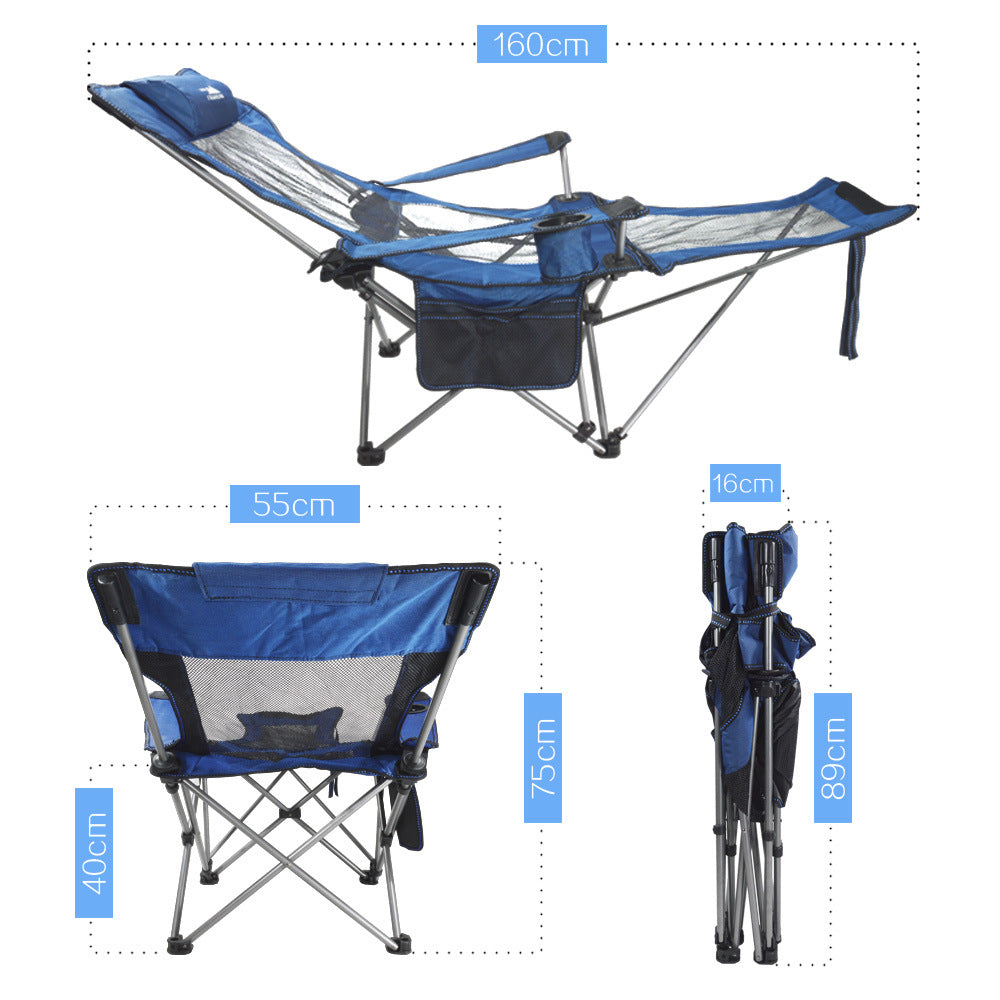 Reclining Camping Chair with Footrest