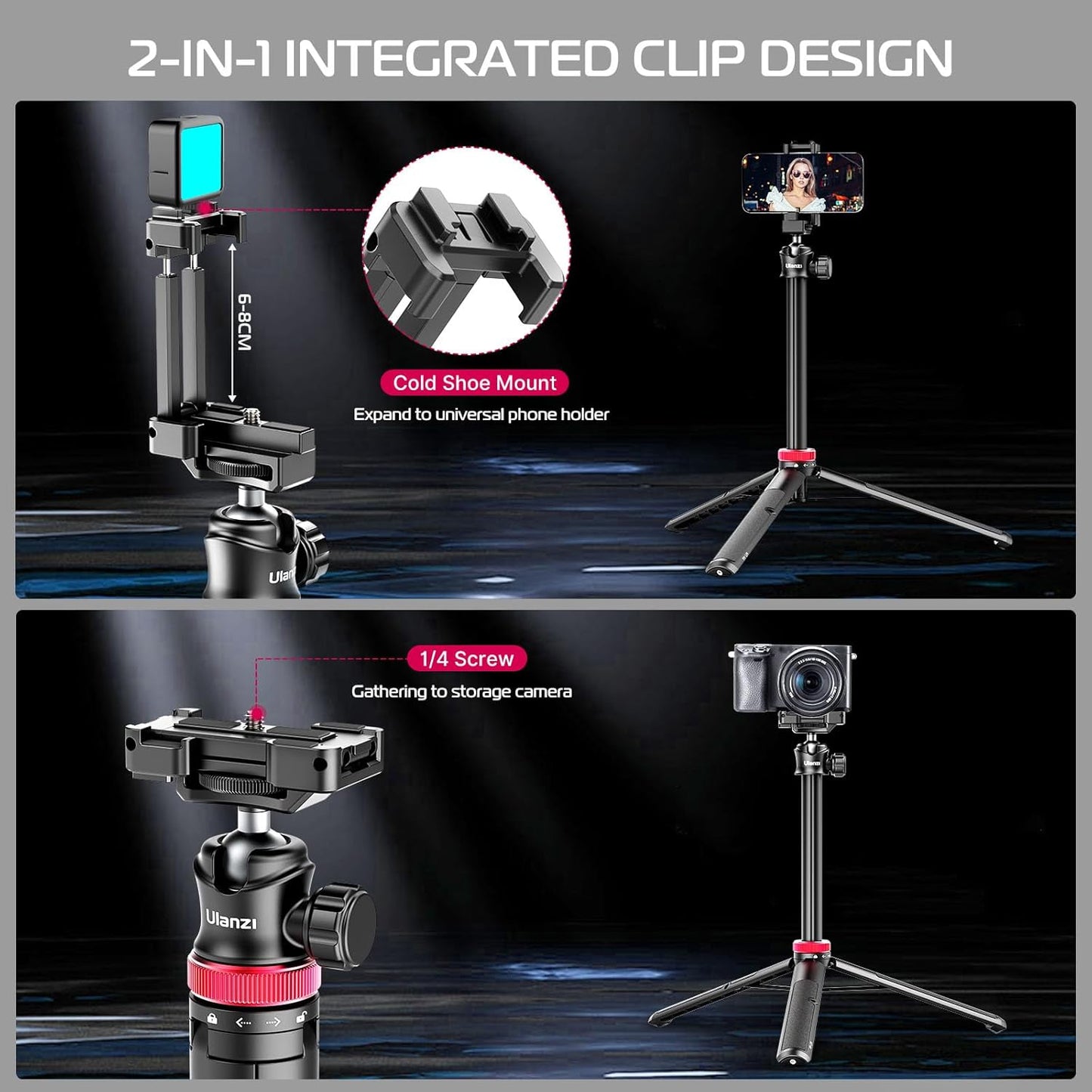 ULANZI MT-44 Extendable Phone Tripod Selfie Stick