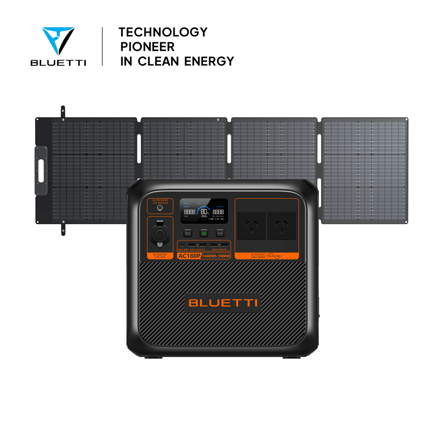 BLUETTI AC180P Portable Power Station + 200w Solar Panel