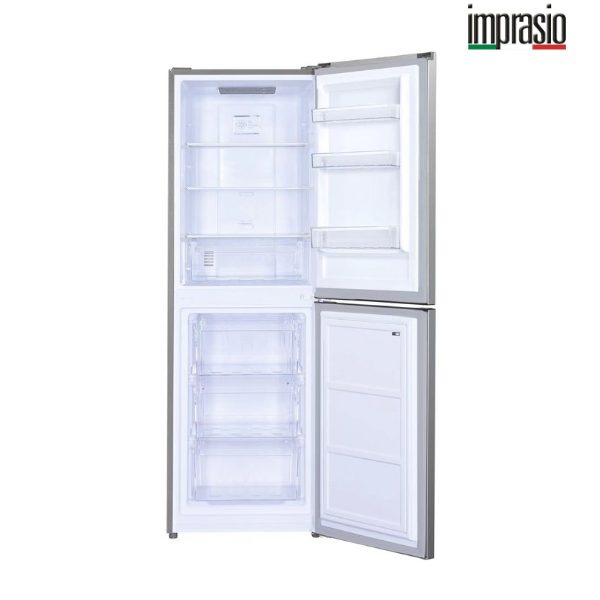 Imprasio 253L Bottom Mount Fridge Freezer Stainless Steel