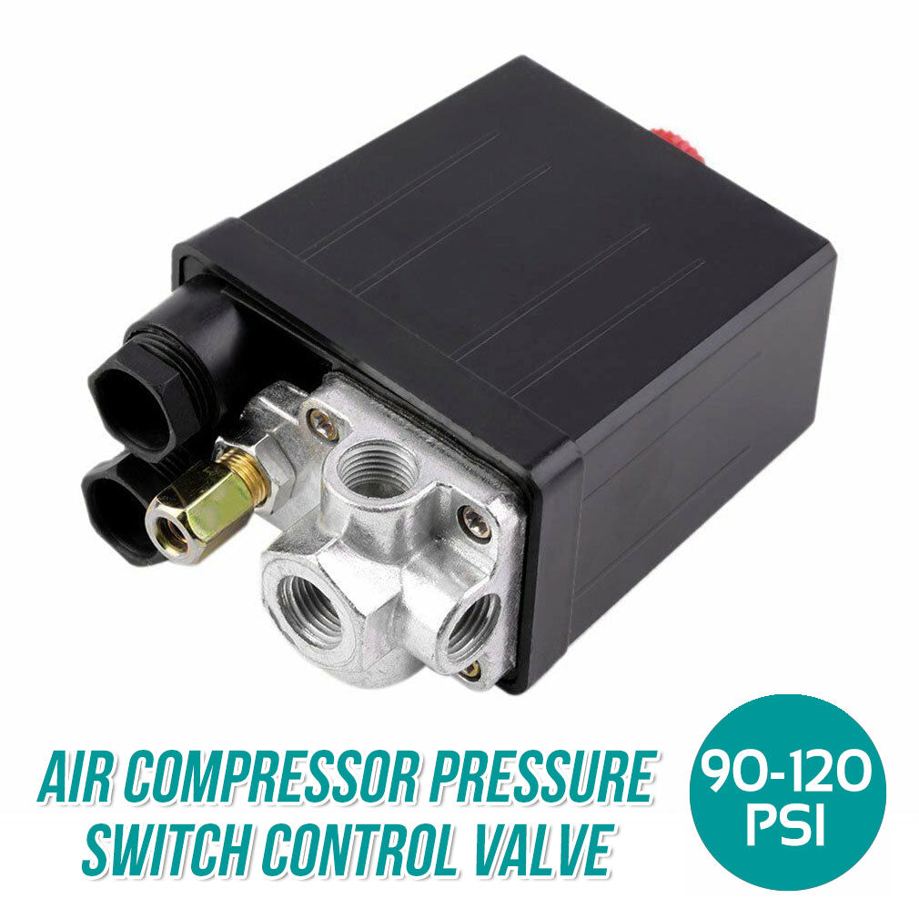 Air Compressor Switch 90PSI-120PSI Control Valve Heavy Duty Pressure