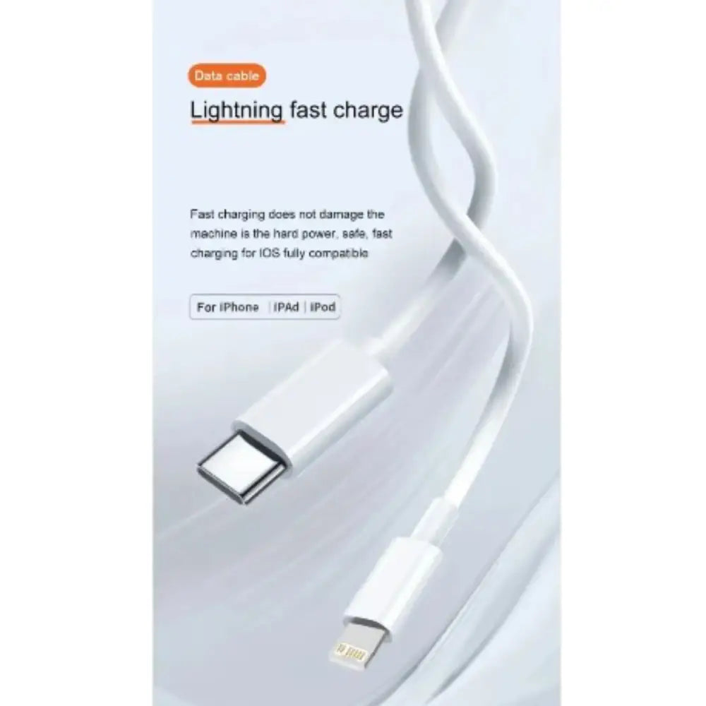 20W PD USB-C to Lightning Charger Cable for iPhone