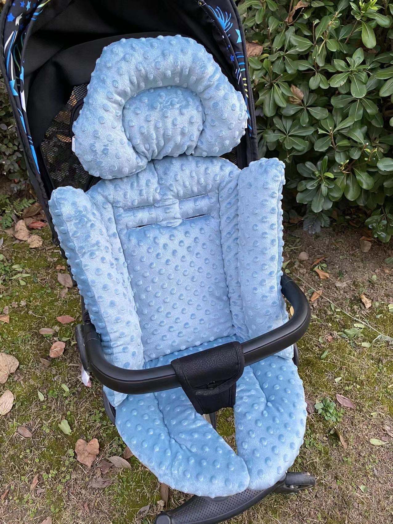 Deluxe Baby Stroller Pad liner with Multi-Zone Support