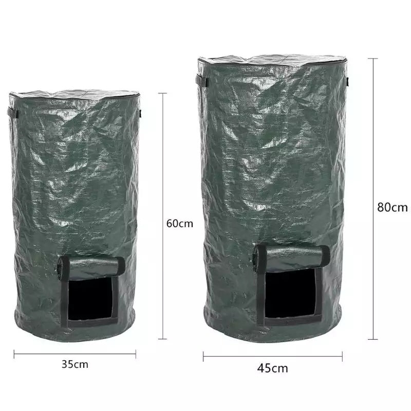 4x Reusable Compost Bin Bag 15 Gallon 35x60cm