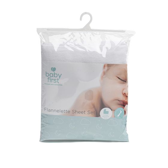 Baby First - Bassinet Flannelette Sheet Set