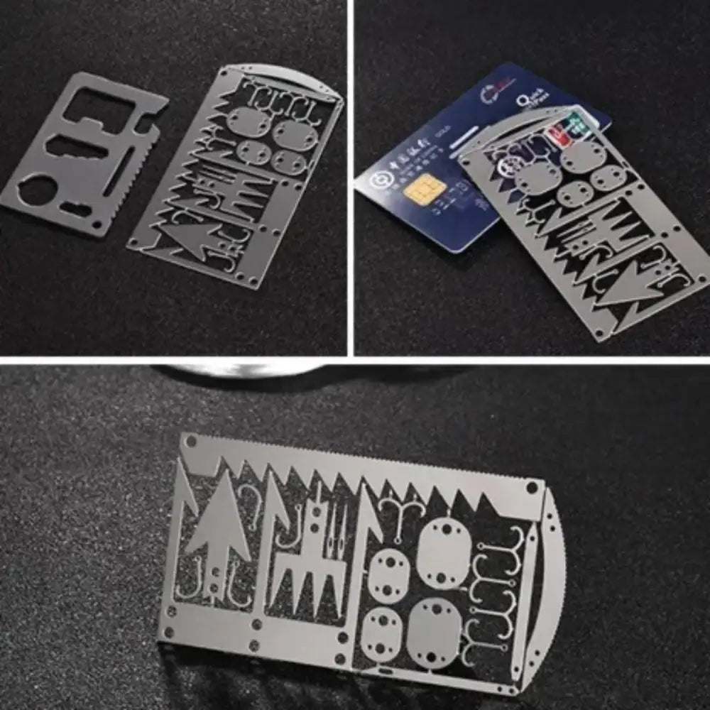 22-in-1 Stainless Steel Survival Tool Card