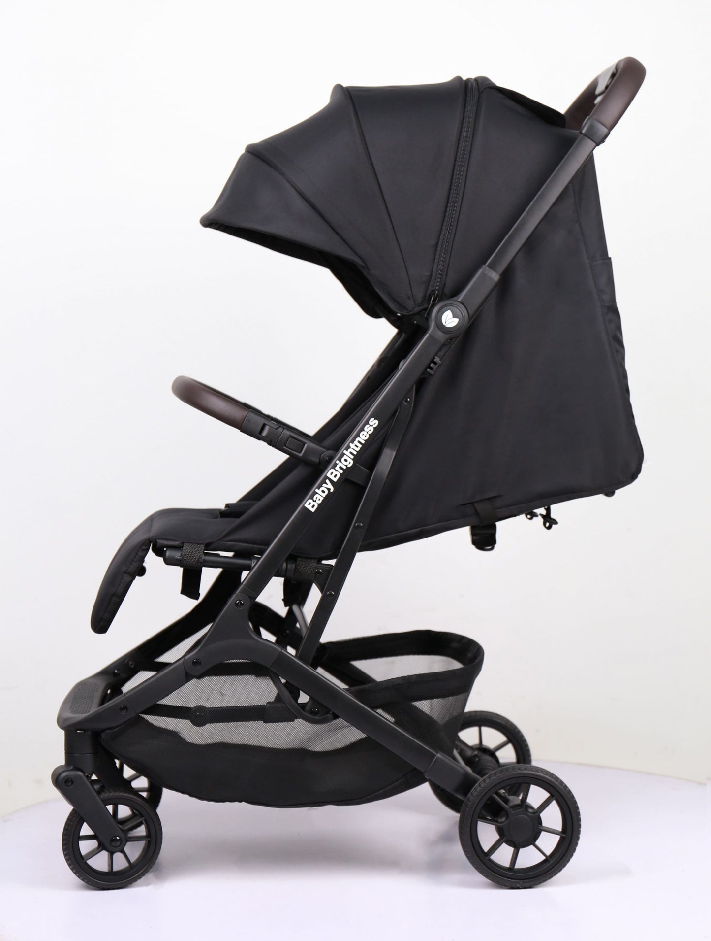 Baby Brightness AirGo Lightweight Compact Travel Pram and Portable ISOFIX Travel Booster Car Seat Black