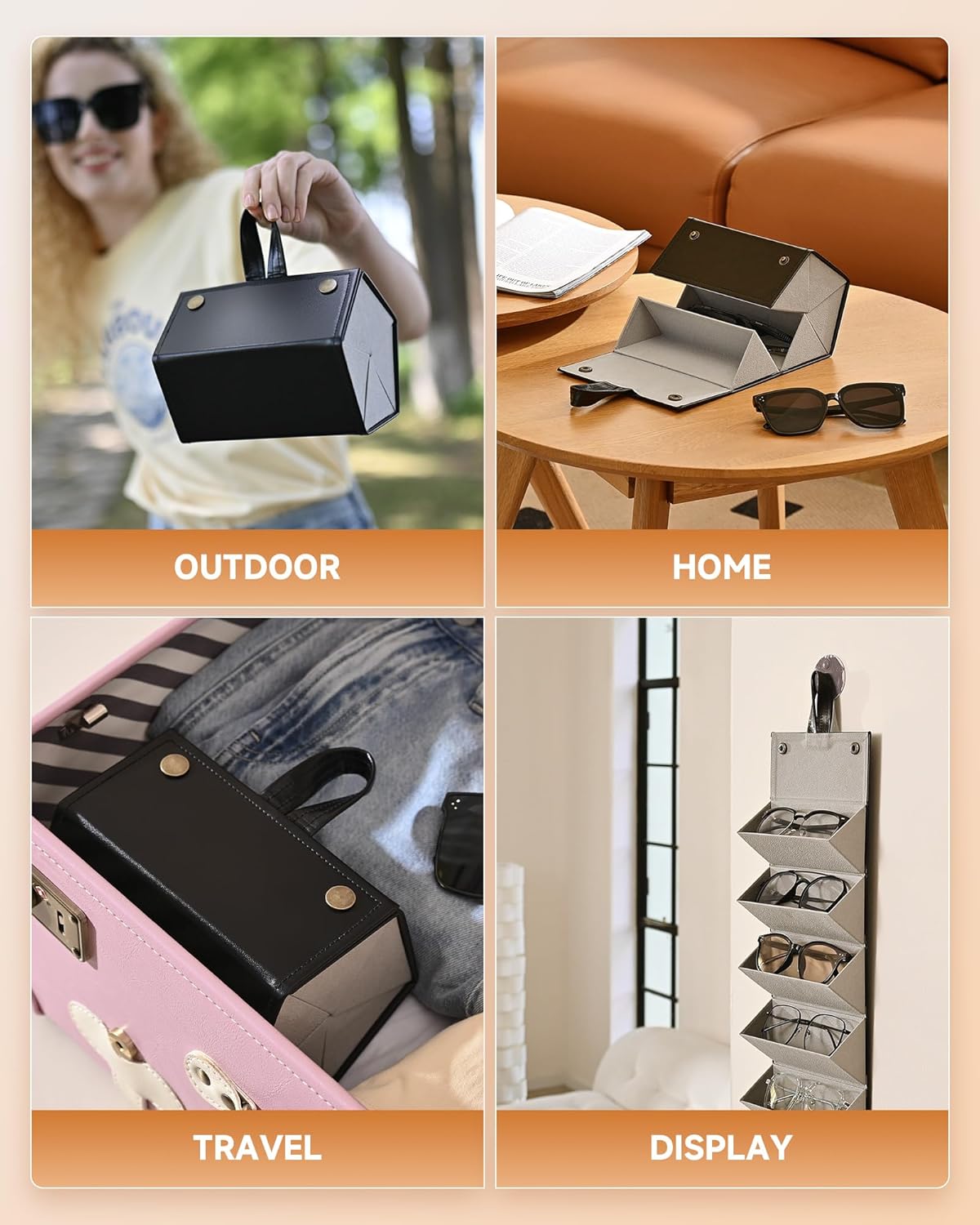 Travel Sunglass Case with 5 Slots