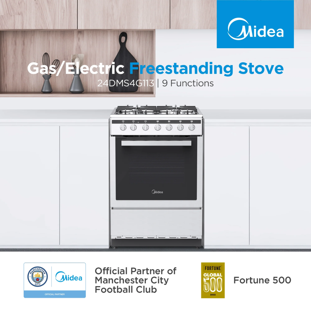Midea 60cm Gas/Electric Freestanding Stove
