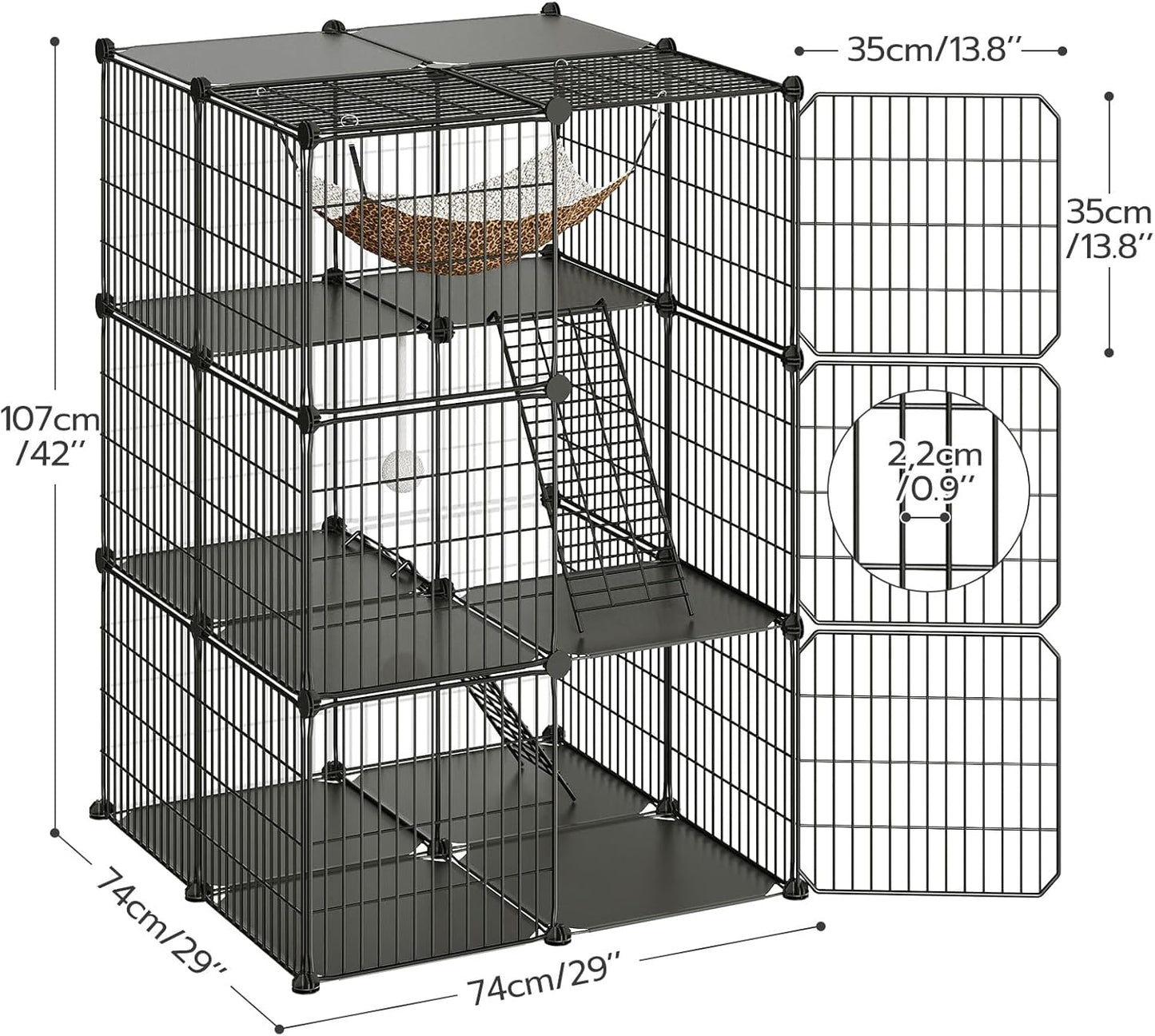 DIY 3-Tier Cat Pet Cage – Multi-Level Play & Rest Space