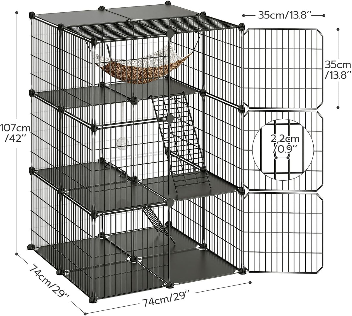DIY 3-Tier Cat Pet Cage – Multi-Level Play & Rest Space
