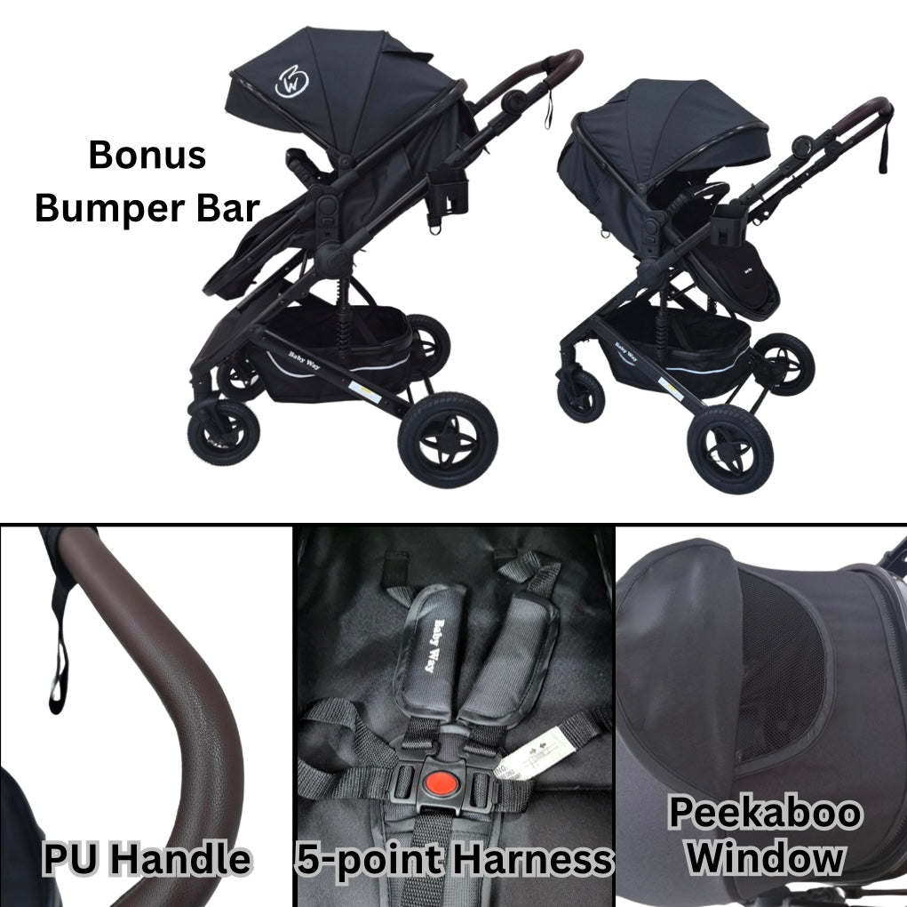 Preorder - Evolve 3 in 1 Stroller + Bassinet + i-Size Capsule Travel System with Sunshade Sets and Mattress + Colour Options