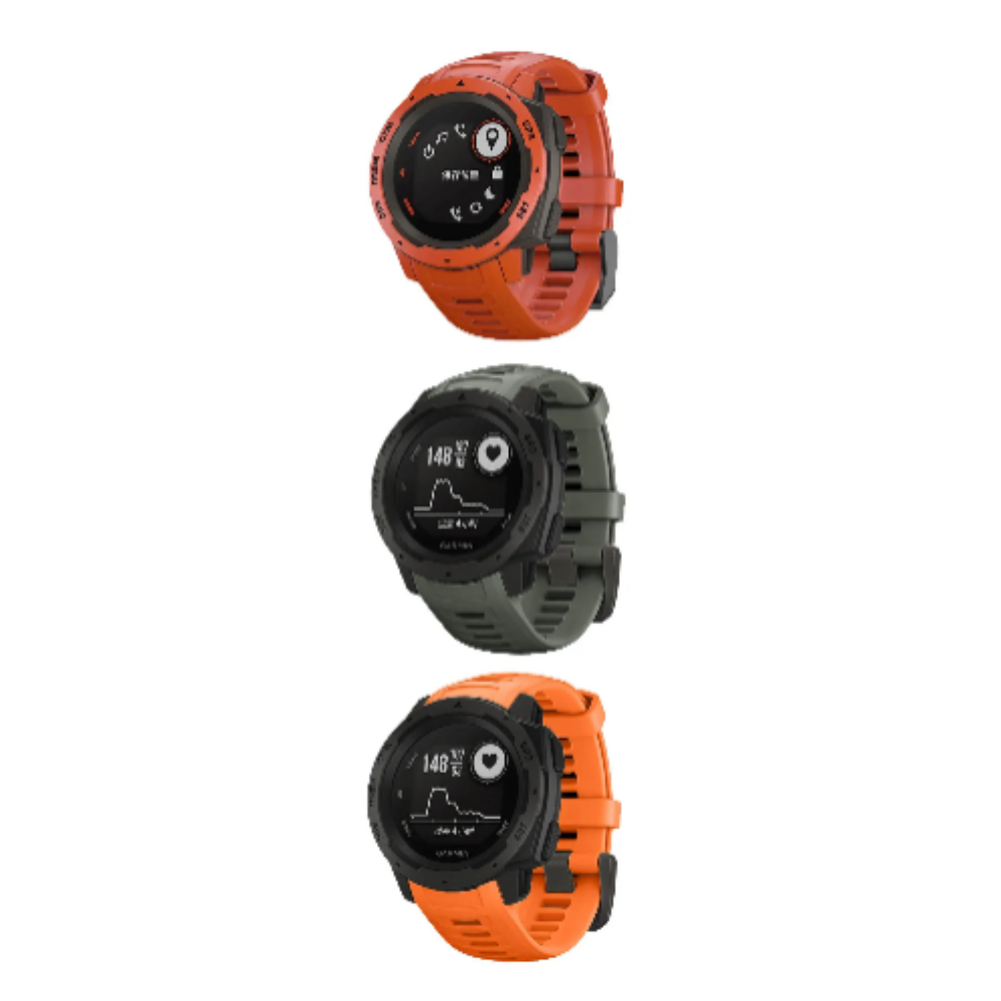 Silicone Strap for the Garmin Instinct 1/2/Esports/Solar Series (22mm) (13 colours available)